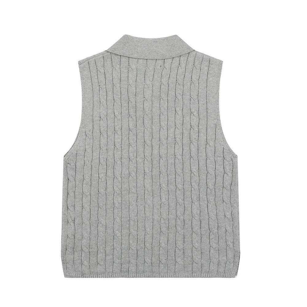 Men's Classic Gray Cable Knit Sweater Vest